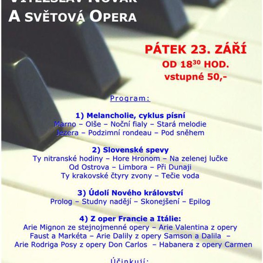 Koncert „Vítězslav Novák a světová opera“