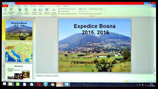 Beseda o poznatcích z Expedice Bosna 2015 a 2016