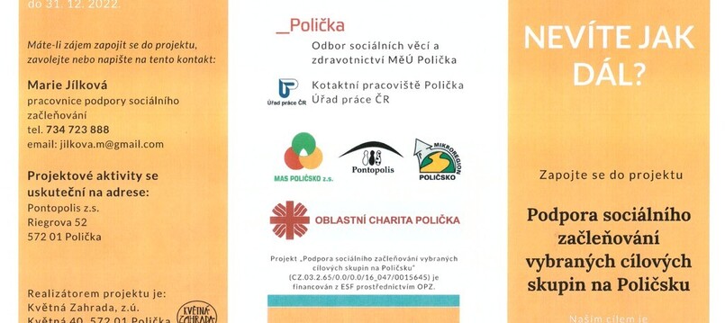 Podpora sociálního začleňování vybraných cílových skupin na Poličsku