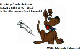 Očkování psů proti vzteklině - 1.5.2021 - foto č. 1