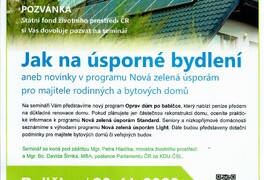 Jak na úsporné bydlení, aneb novinky v programu Nová zelená úsporám - foto č. 1