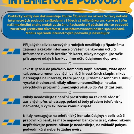 Varování - internetové podvody