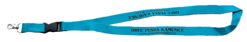Modrá šňůrka na krk